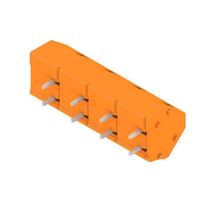 1953490000 - 10mm PCB Terminal, 4 Poles, 135° Angle, Solder Pin 3.5mm  (Pack of 100)