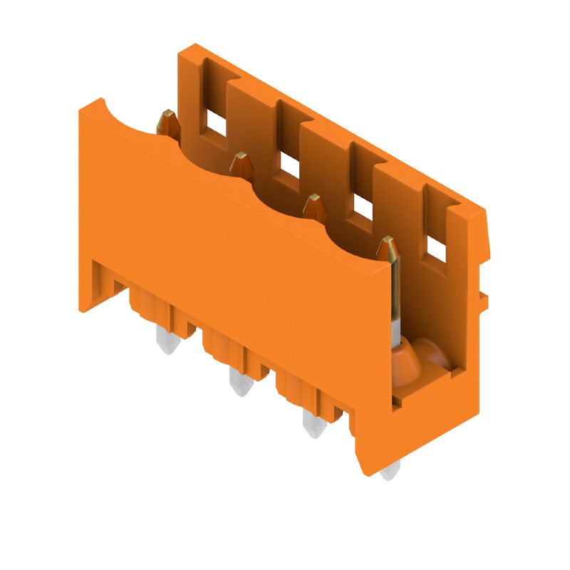 2536090000 - 5.08mm 4-Pole PCB Connector with Gold Finish and Elbow Design  (Pack of 100)