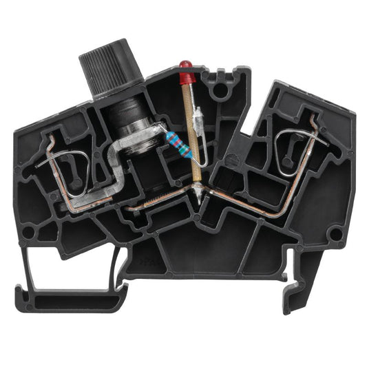 1867440000 - Z-Series 2.5mm² Fuse Terminal with Black Tension-Clamp  (Pack of 20)