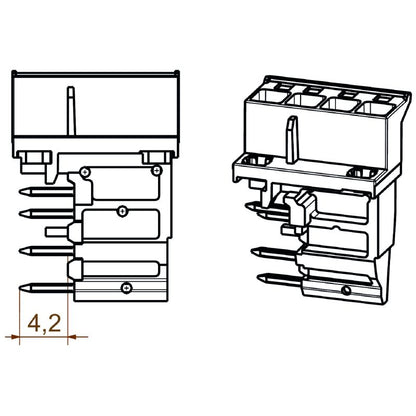 1069670000 - 5.00mm Male Header Connector, 4-Pole, 4.2mm Pins  (Pack of 130)