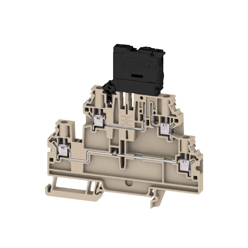 2893850000 - Dark Beige 4 Connection Fuse Terminal for TS 35 Rail  (Pack of 50)