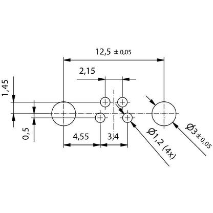 2423550000 - M8 4-Pole PCB Connector with IP67 Rating  (Pack of 25)