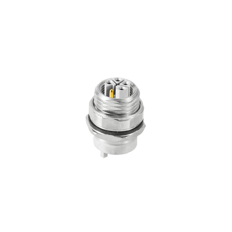 2530890000 - M12 Plug Connector, 5 Poles, IP67 Rated, 12mm Height