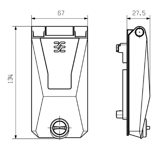 1450510000 - Durable Zinc Frame with Locking Knob and Polycarbonate Cover