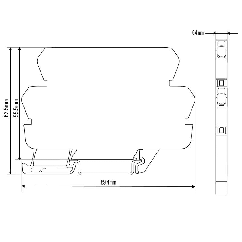 2774080000 - UL Certified PUSH IN Feed-Through Terminal, -25 to 60 °C