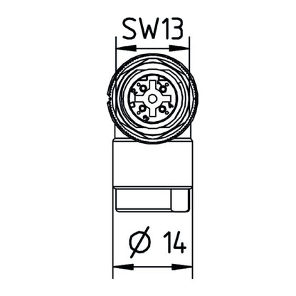 2702690000 - M12 Male Connector, IP67, 4-9mm Cable, D-Coding
