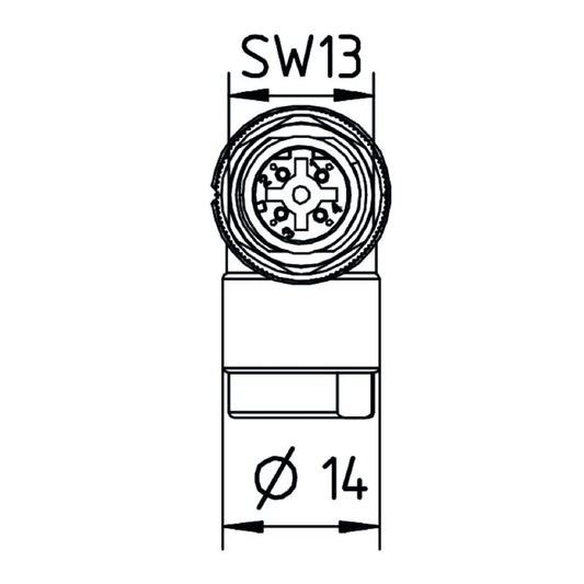 2702690000 - M12 Male Connector, IP67, 4-9mm Cable, D-Coding
