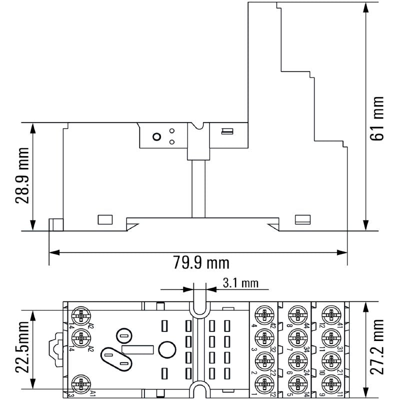 7760056264 - 4 CO Eco Relay Socket, 6A, -40°C to 70°C Temperature Range  (Pack of 10)