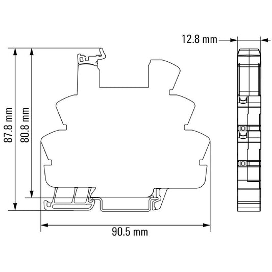1124180000 - 230VAC Relay Socket with 2CO Contacts and Tension-Clamp  (Pack of 10)