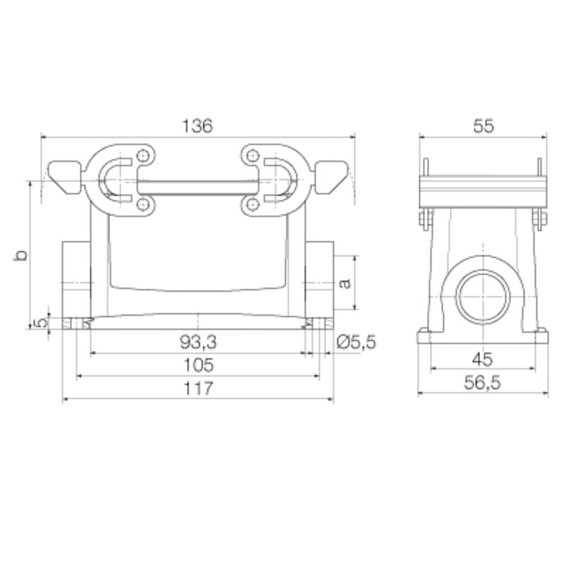 1902970000 - IP65 6-Inch HDC Enclosure with M25 Cable Entry