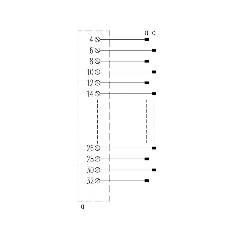 8051300000 - 15-Pole DIN Connector 144mm for Plug-in Applications