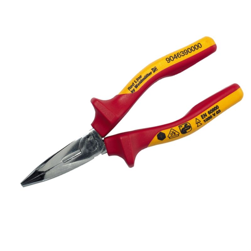 9046390000 - 160mm VDE Insulated Long-Nose Pliers for Cutting