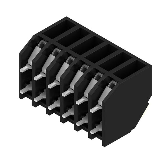 1885450000 - 3.81mm PCB Terminal 135° Angle, Black, 6 Poles  (Pack of 23)