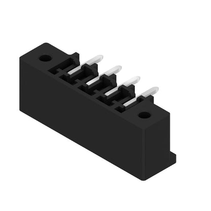 1038430000 - Black 4-Pole 3.81mm Male Header Connector with 270° Elbow  (Pack of 50)