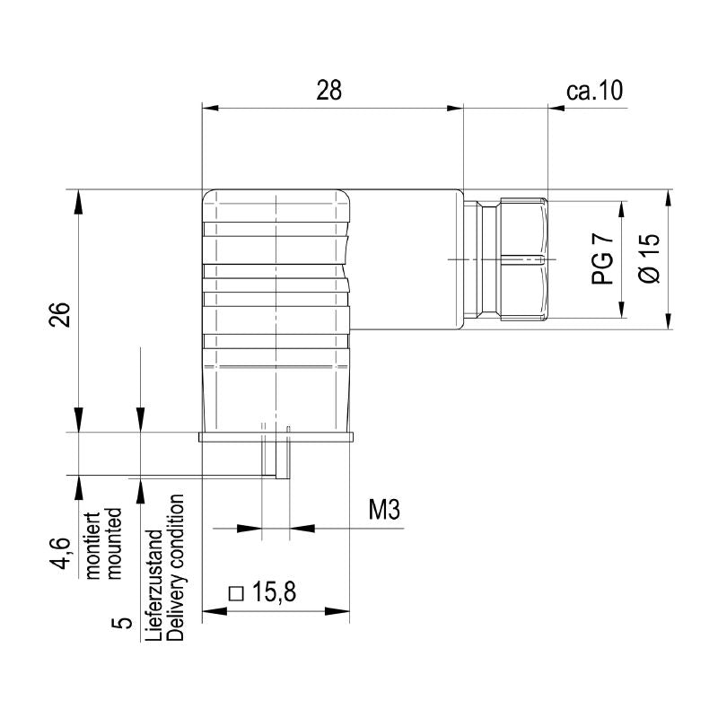1873200000 - 9.4mm 3-Pole Valve Connector for 250V Industrial Use
