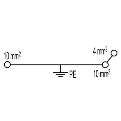 1042500000 - Green/Yellow WPE 10/ZR Terminal for 10mm² Wire, 1000V  (Pack of 50)