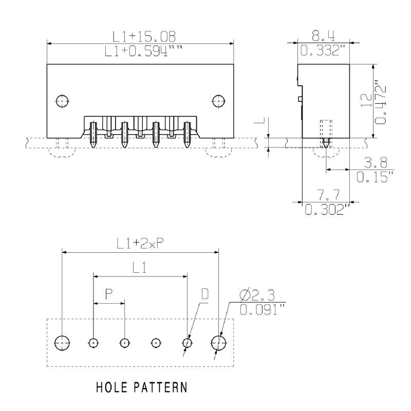 1820650000 - 180° Black Male Header PCB Connector, 18 Poles, 5.08mm Pitch  (Pack of 18)