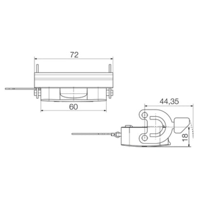 1665210000 - IP65 Diecast Aluminum Enclosure, 72mm Depth, 43mm Width