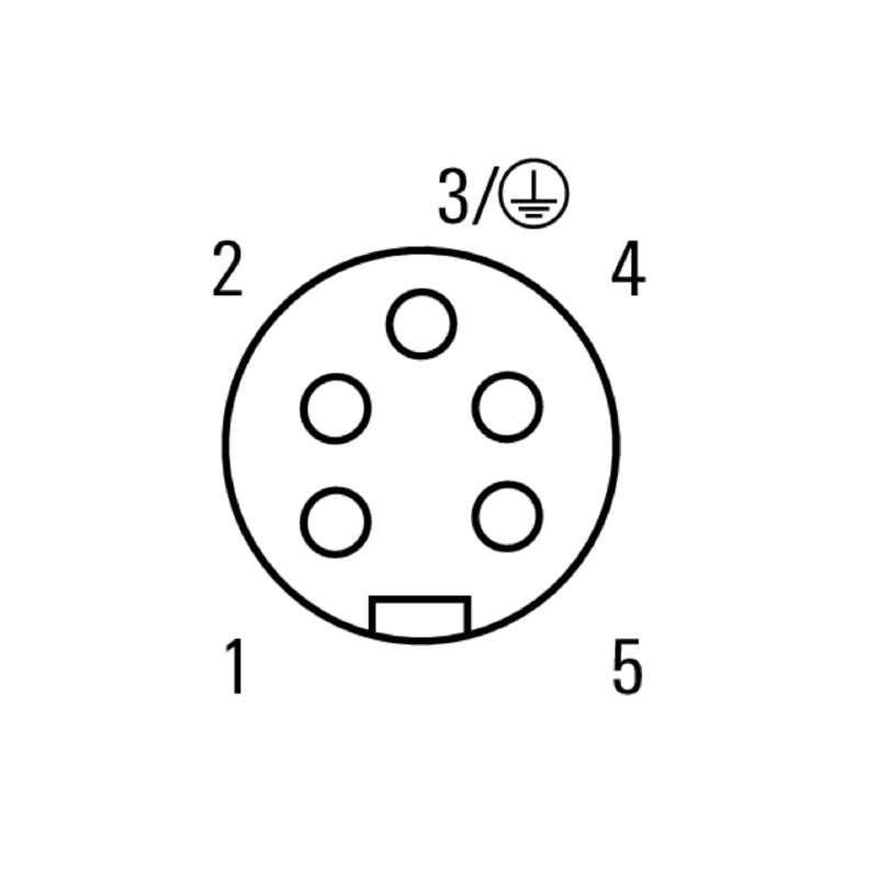 1292200200 - 2m 7/8" Halogen-Free Sensor/Actuator Cable with 5 Poles