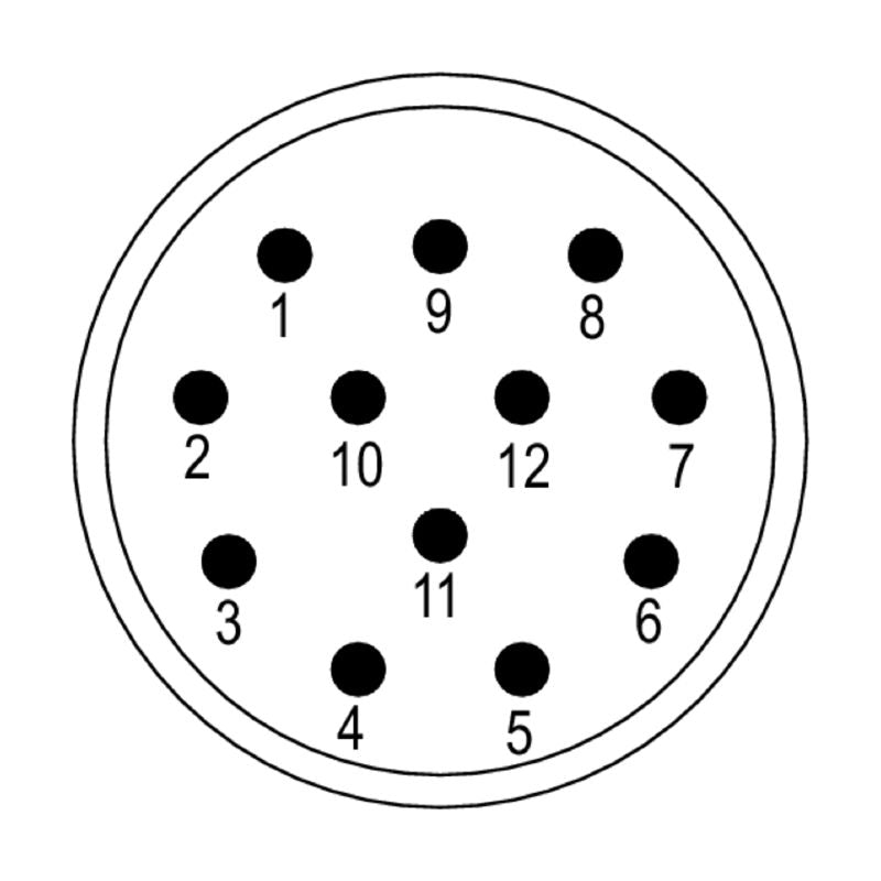 1224560000 - 8A Male Sensor Connector with UL Certification
