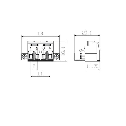 1489970000 - Stylish SN Black Box with 5.08/04 Dimensions  (Pack of 60)