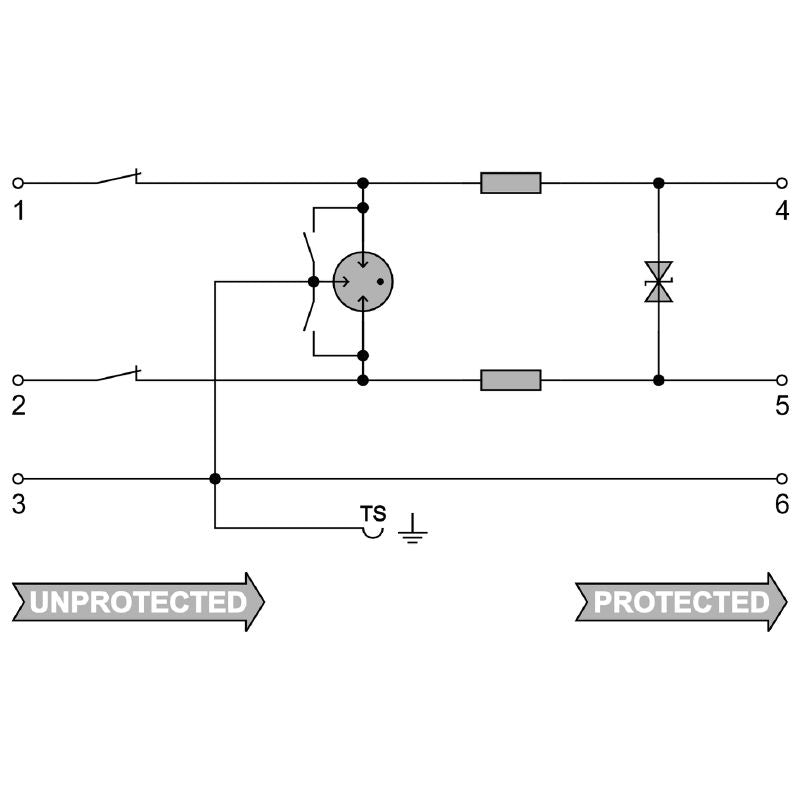 1064230000 - 24VAC/DC Surge Protection Module, Compact 6.2mm DIN Rail Design  (Pack of 10)