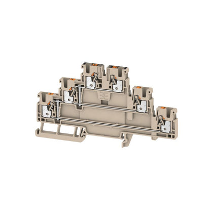 2428540000 - Dark Beige 2.5mm² Feed-Through Terminal, 800V/24A  (Pack of 25)