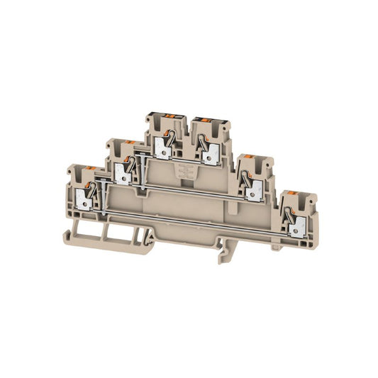 2428540000 - Dark Beige 2.5mm² Feed-Through Terminal, 800V/24A  (Pack of 25)