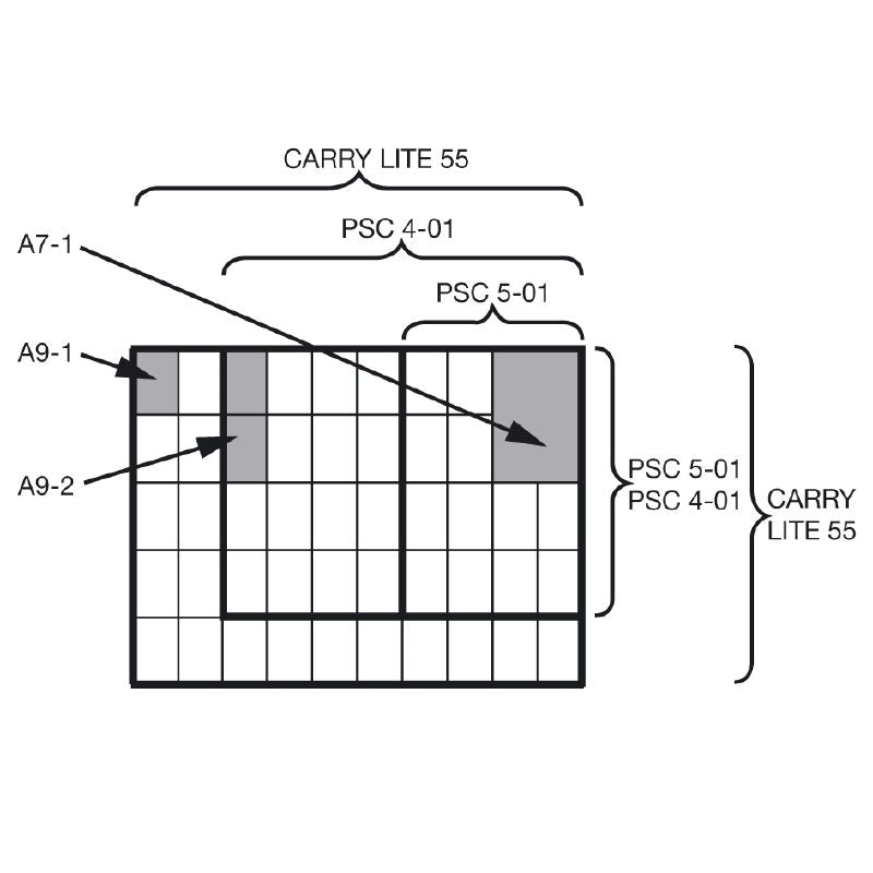9203260000 - Vertical Insert for 47x39x109mm Assortment Cases