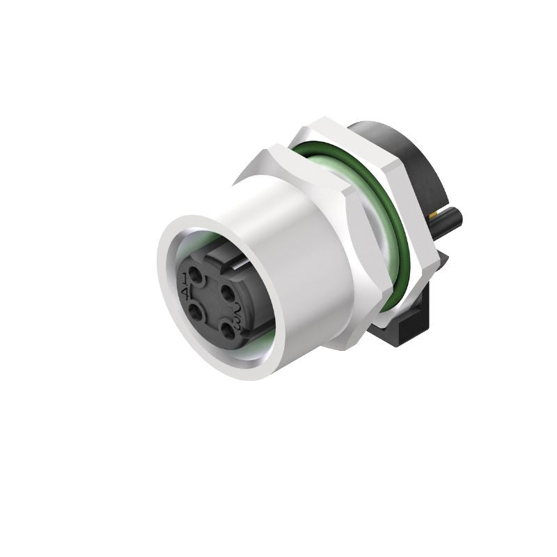 2424230000 - M12 4-Pole Connector with Threaded Mount, RoHS Compliant  (Pack of 10)