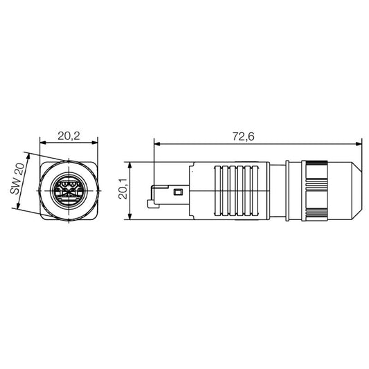 1271240000 - Tool-Free Version 4 RJ45 Plug, Cat.6A, Durable PA Housing  (Pack of 10)