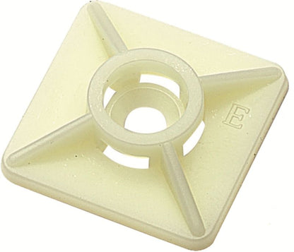 1289400000 - Durable 27x27mm Self-Adhesive Cable Ties, 80N Strength  (Pack of 100)