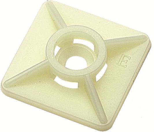 1289400000 - Durable 27x27mm Self-Adhesive Cable Ties, 80N Strength  (Pack of 100)