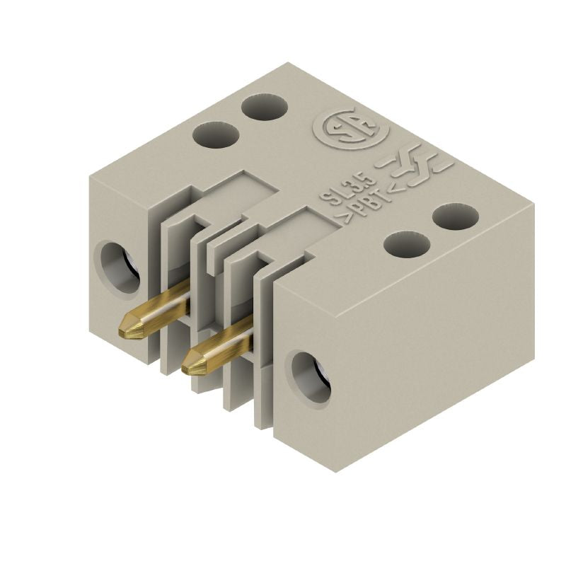 1486680000 - 3.50mm Male Flanged PCB Connector, 2-Pole, 180° Angle  (Pack of 100)