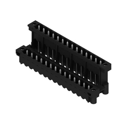 1881310000 - 28-Pole 5.08mm Male Header Connector with Flange, Black  (Pack of 12)