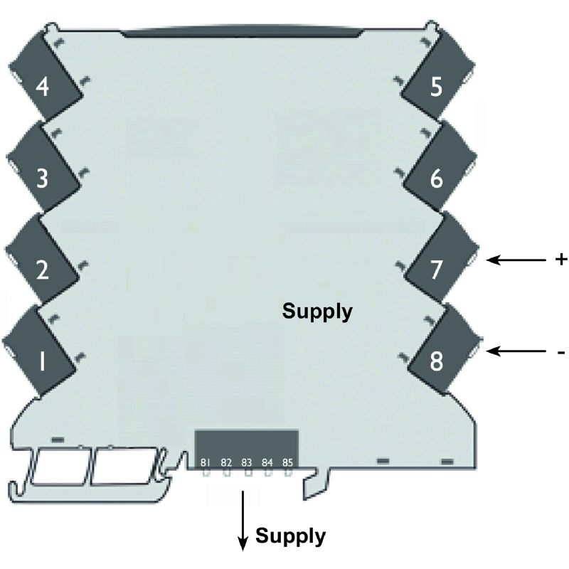 1282490000 - 24V Rail Bus Module for Weidmüller CH20M, IP20 Rated