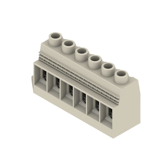 1386500000 - 15mm PCB Terminal with 6 Poles, Pebble Grey  (Pack of 12)