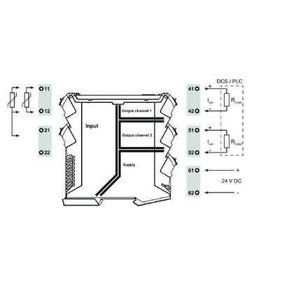 7760054236 - Temperature Converter with Dual Outputs and PT100 Sensor Input