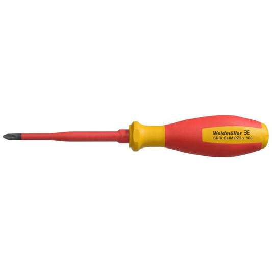 2749680000 - VDE Insulated 100mm Pozidriv Size 2 Slim Screwdriver