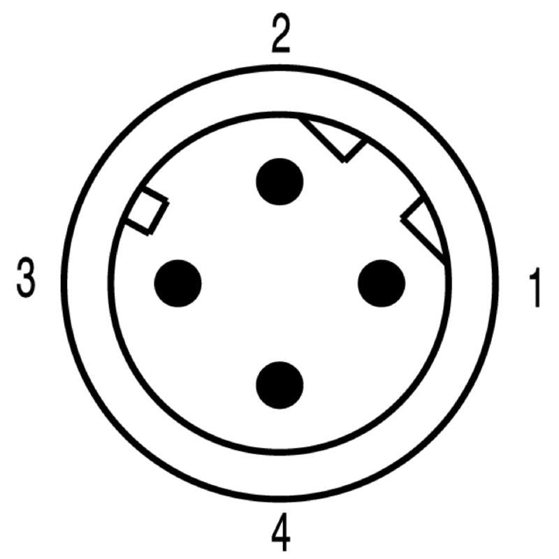1296801000 - 10m M12 4-Pole Shielded Connection Cable