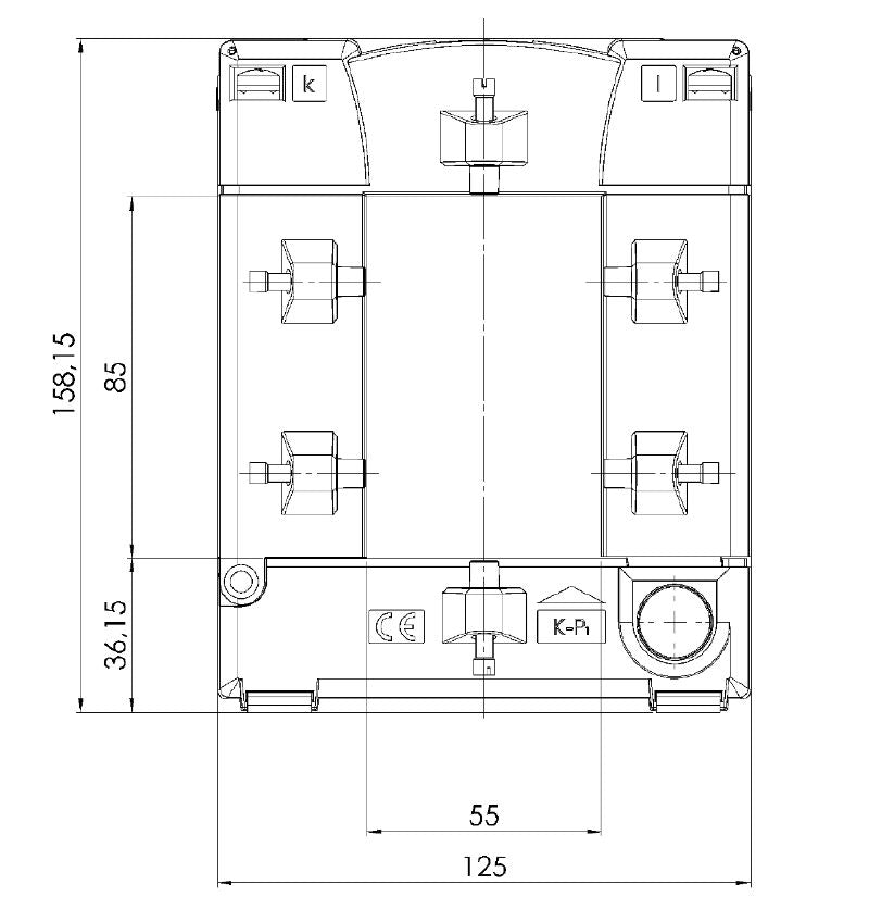2753400000 - 1000 A Split-Core Current Transformer, 5 VA Load Capacity