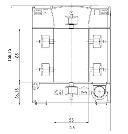 2753400000 - 1000 A Split-Core Current Transformer, 5 VA Load Capacity
