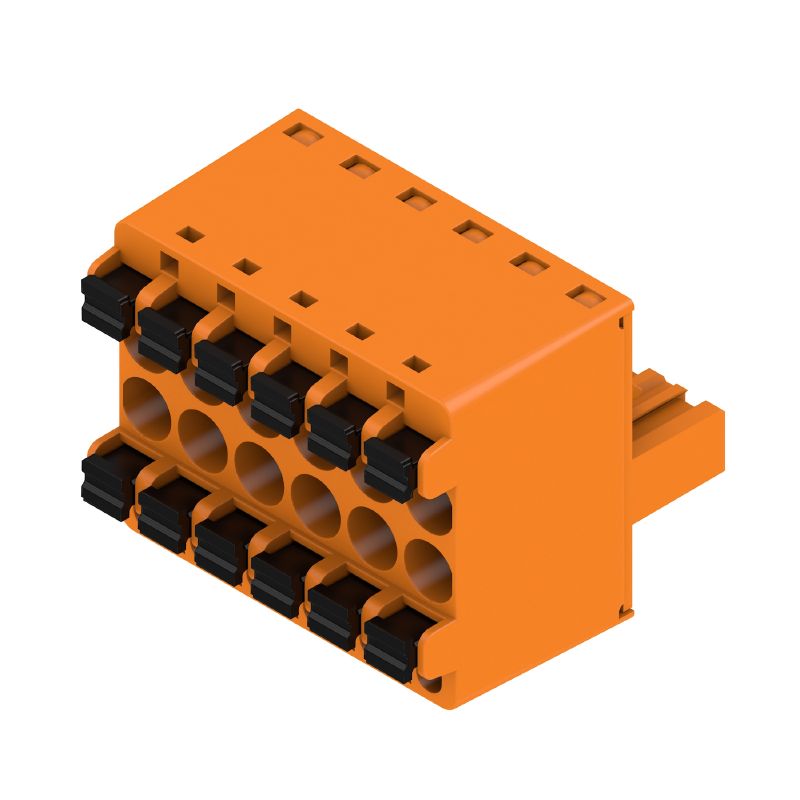 1001190000 - 5.08mm Female PCB Connector, 6 Poles, 180° Angle  (Pack of 40)