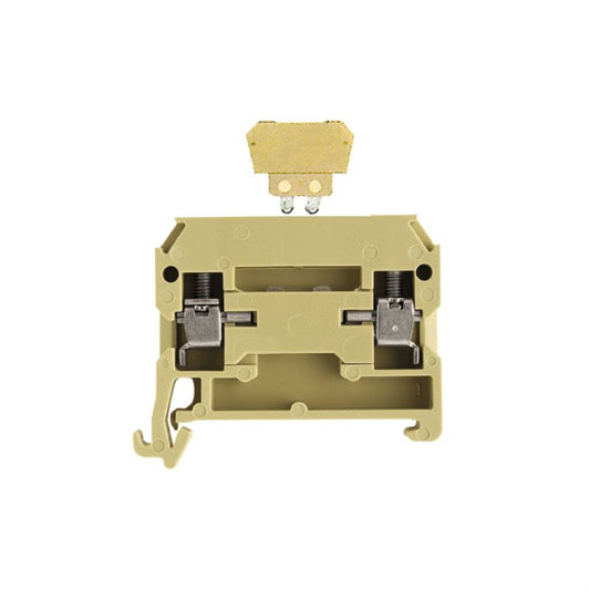 0185760000 - Beige & Yellow 4mm² Test-Disconnect Terminal, 10A Capacity  (Pack of 50)
