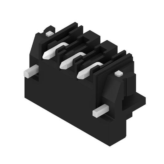 2443310000 - 3-Pole Black PCB Connector with 1.5mm Pins, 90° Angle  (Pack of 385)