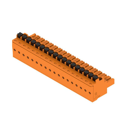 1980330000 - 18-Pole 5mm PCB Connector with 90° Angle & PUSH IN Design  (Pack of 18)