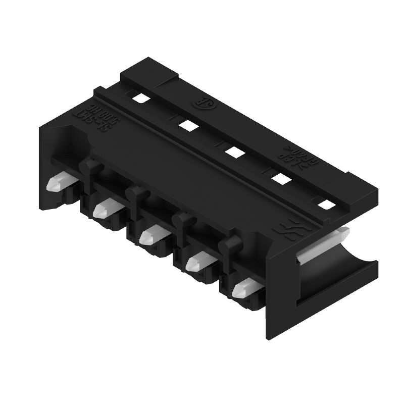 1775632001 - 5.08mm 5-Pole Black PCB Connector, 180° Angle  (Pack of 50)