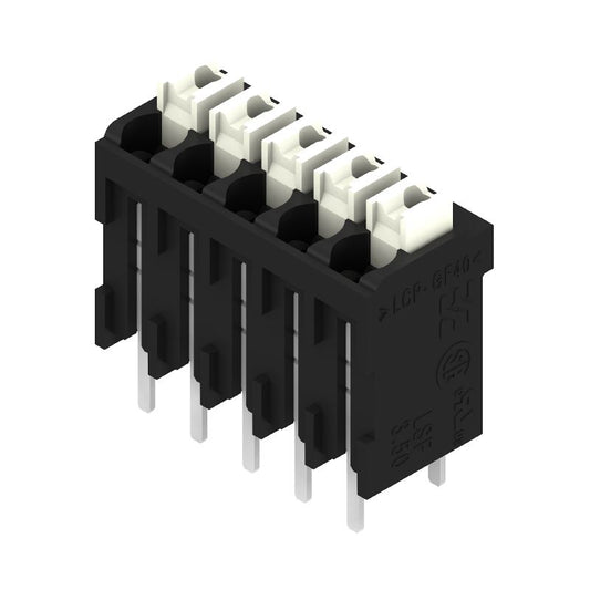 1825670000 - 5-Pole Black Circuit Board Terminal with 3.5mm Solder Pins  (Pack of 30)