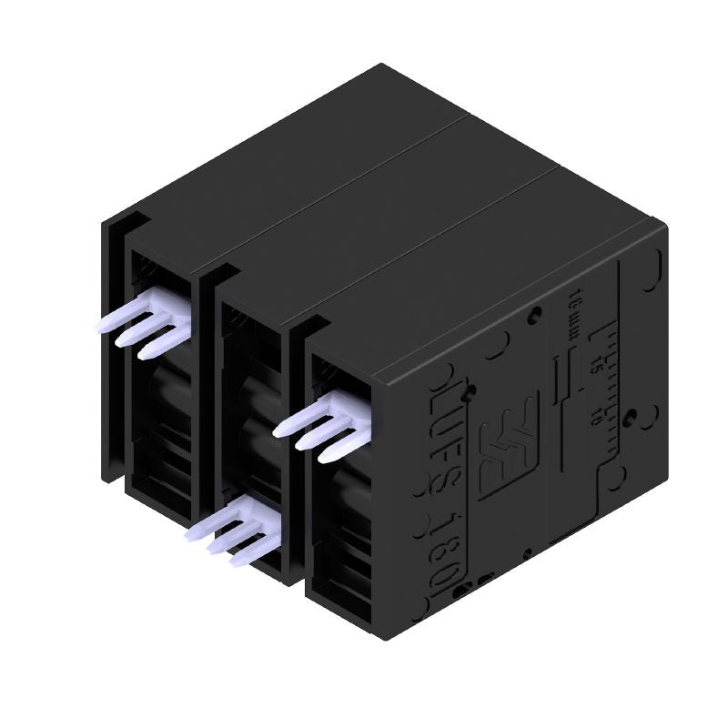 2492120000 - 3-Pole 10mm PCB Terminal Connector, 180-Degree Angle, Black  (Pack of 40)