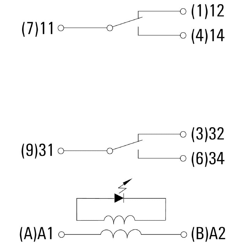2765490000 - 24V AC Relay with 16A Capacity & Test Button  (Pack of 10)